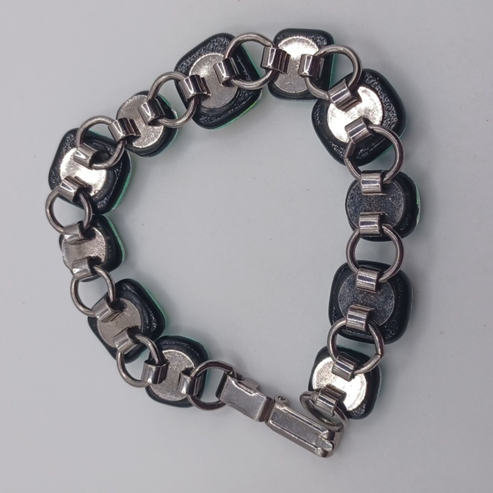Dichroic Green and Gold Bracelet - Picture 6 of 7